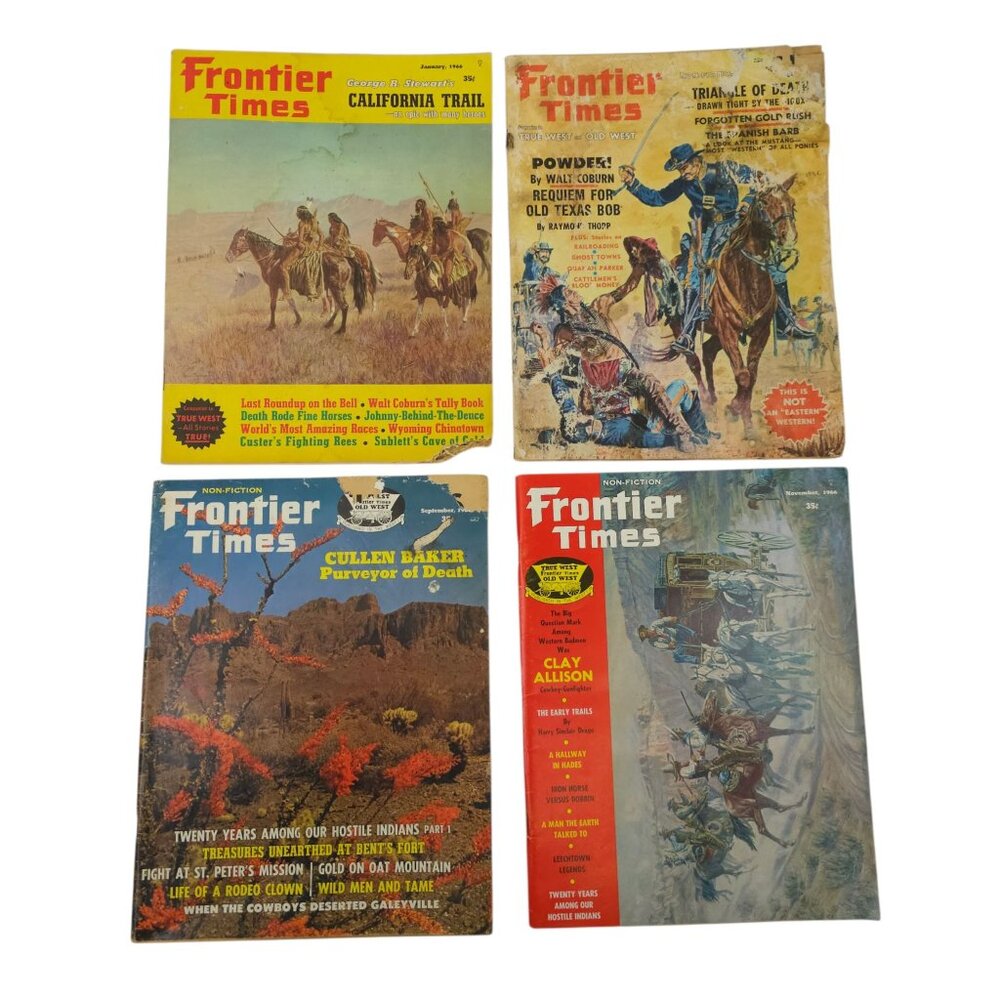Frontier Times Magazine Lot Of 4 January May Sept November 1966 Editions Western